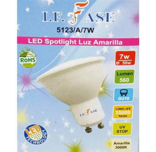 FASE  LED SPOTLIGHT AMARILLA. 5123/A/7W