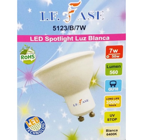 FASE  LED SPOTLIGHT BLANCA. 5123/B/7W