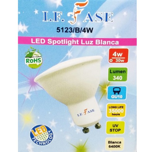 FASE  LED SPOTLIGHT BLANCA. 5123/B/4W